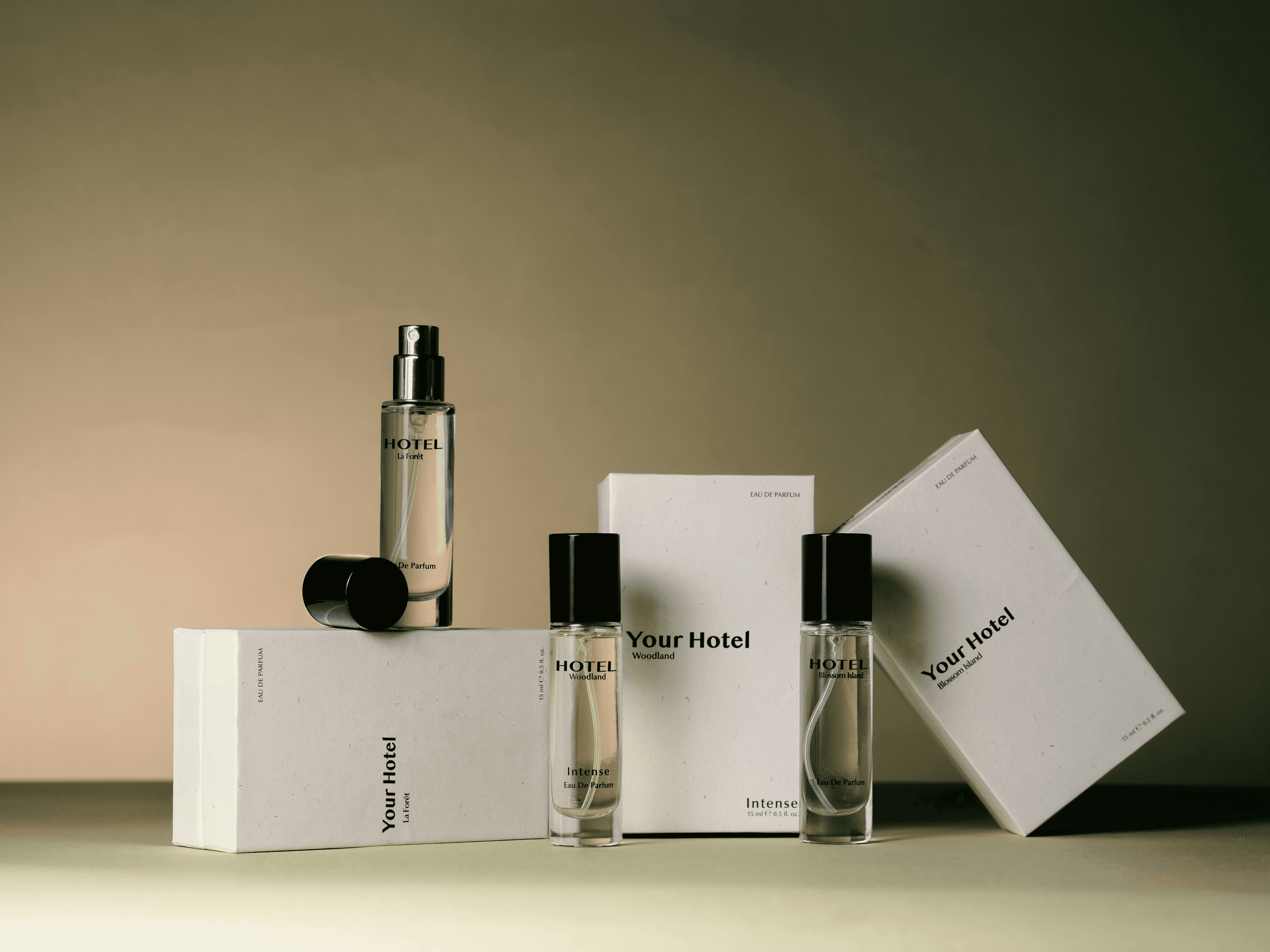 Fragrance bottles and packaging